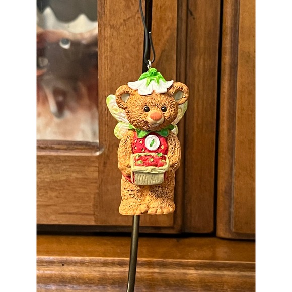 Vintage Hallmark Easter Strawberry Fairy Bear Spring/Summer Ornament - Picture 2 of 4